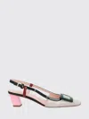 Roger Vivier Belle Vivier Multicolour Patent Leather Slingback In Pink