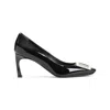 Roger Vivier Belle Vivier T.70 Black Calfskin Pumps With Metal Buckle