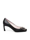 Roger Vivier Trompette Vivier Buckle Pumps In Black