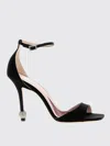 Roger Vivier I Love Vivier Strass-detail Satin Sandals In Black