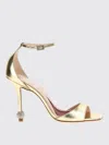 Roger Vivier Vivier Marlene 100 Embellished Gold Sandals In Gold