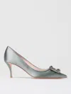 Roger Vivier Efflorescence Crystal-embellished Satin Pumps In Grey