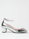 Roger Vivier Roundy Metallic Ankle-strap Pumps In Silver