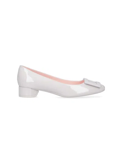Roger Vivier Roundy Lacquered Decollete 25 Pumps For Women In White