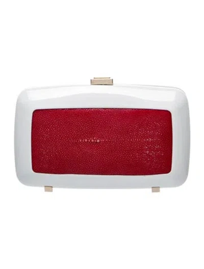 Pre-owned Roger Vivier Pvc Minaudière In Red