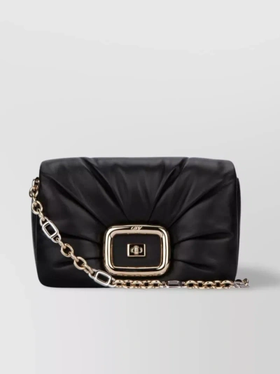 Roger Vivier Quilted Chain Shoulder Bag In Black