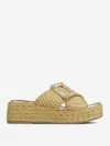 Roger Vivier Raffia Platform Mules