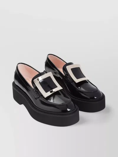 ROGER VIVIER RANGERS HIGH METAL LOAFER WITH TOP BUCKLE