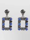 Roger Vivier Rectangular Drop Earrings Featuring Gemstones In Multi