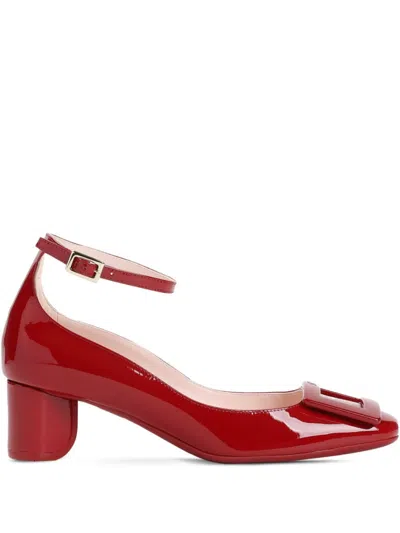 ROGER VIVIER RED LEATHER PUMPS