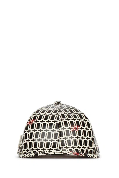 Roger Vivier Rewh0020100dao Geometric Jacquard Bucket Hat In Black