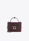Roger Vivier Vanity Micro Bag Rectangular Shape In Burgundy
