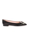 Roger Vivier Rhinestone Decorative Flats In Black