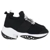 Roger Vivier Roger Viv Mesh Crystal Embellished Slip On Sneakers In Black Nylon In Black
