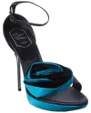 Roger Vivier Rose Satin & Velvet Platform Sandal