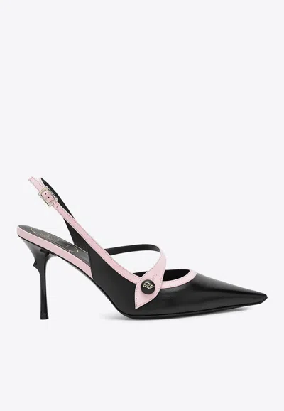 Roger Vivier Rose Vivier 85 Slingback Pumps In Black