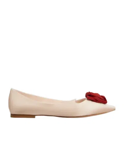 Roger Vivier Rose Vivier Ballerinas In Satin In Gold