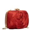 Roger Vivier Rose Vivier Clutch In Satin In Red