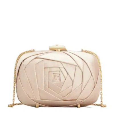 Roger Vivier Rose Vivier Clutch In Satin In Nude