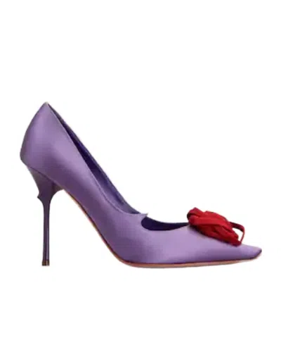 Roger Vivier Rose Vivier Pumps In Satin In Purple
