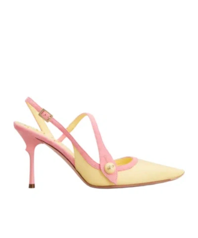 Roger Vivier Rose Vivier Slingback Pumps In Leather In Multi