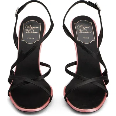 Roger Vivier Rose Vivier Slingback Sandal In Black