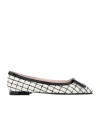 Roger Vivier 5mm Gommettine Bicolor Ballerina Flats In Nude