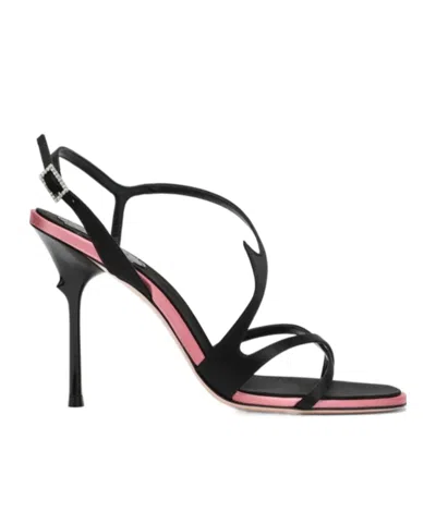 Roger Vivier Round-toe High-heeled Sandals In Black