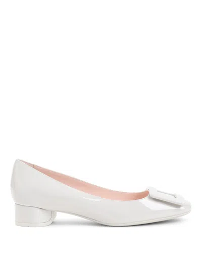 Roger Vivier Roundy Lacquered Decollete 25 Pumps For Women In White