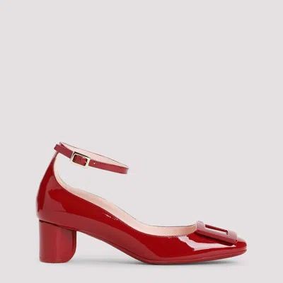 Roger Vivier Roundy Lacquered Ankle Strap Dec 45 Pumps