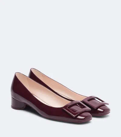Roger Vivier Roundy Lacquered Patent Leather Ballet Flats In Multi