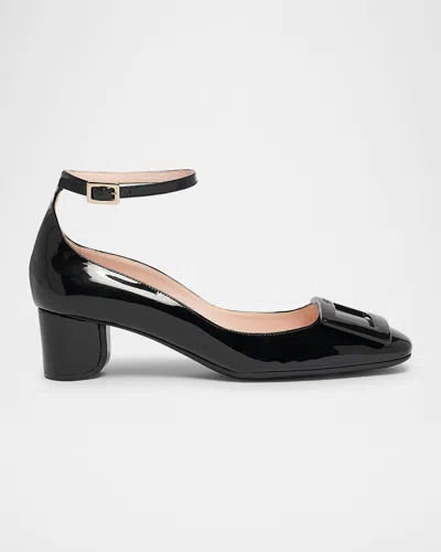 Roger Vivier 45mm U Look Patent Leather Pumps In Black