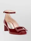 Roger Vivier Roundy Lacquered Ankle Strap Dec 45 Pumps