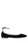 Roger Vivier Roundytoe Pearl Soft Ballerina In Nero