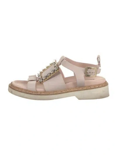 Pre-owned Roger Vivier Rubber Sandals In Neutrals/pink