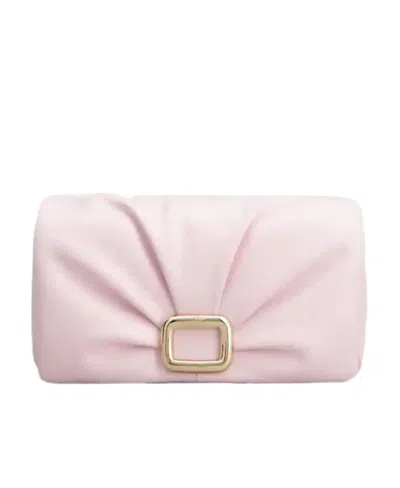 Roger Vivier Ruched Detailed Mini Crossbody Bag In Nude