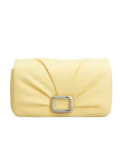 Roger Vivier Ruched Detailed Mini Crossbody Bag In Nude