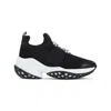 Roger Vivier Roger Viv Mesh Crystal Embellished Slip On Sneakers In Black Nylon