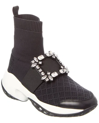 Roger Vivier Run Strass Sneaker In Black