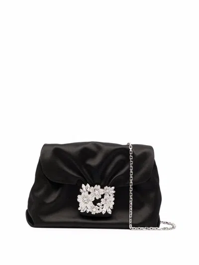 Roger Vivier Rv Bouquet Satin Clutch