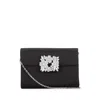 Roger Vivier Chain Strap Clutch Bag Rectangular Shape In Black