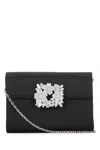 Roger Vivier Chain Strap Clutch Bag Rectangular Shape In Brown