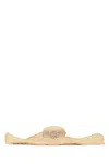 Roger Vivier Embellished Band Extra Raffia Hat In Neutral