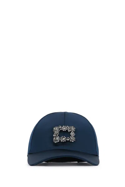 Roger Vivier Rv Flowers Strass Pearl Broche In Blue