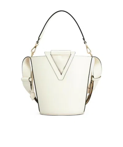 Roger Vivier Rv Medium Bucket Bag In White