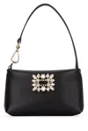 ROGER VIVIER ROGER VIVIER RV NIGHTLILY BUCKLE EMBELLISHED SHOUDER BAG