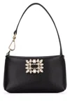 Roger Vivier Rv Nightlily Buckle Embellished Shouder Bag In Nero