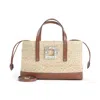 Roger Vivier Rv Skate Straw Flowers Handbag Women