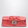 Roger Vivier Salmon Pink Efflorescence Clutch Bag With Buckle Women In Orange