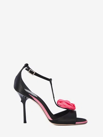 Roger Vivier Sandali Epine Rose In Black